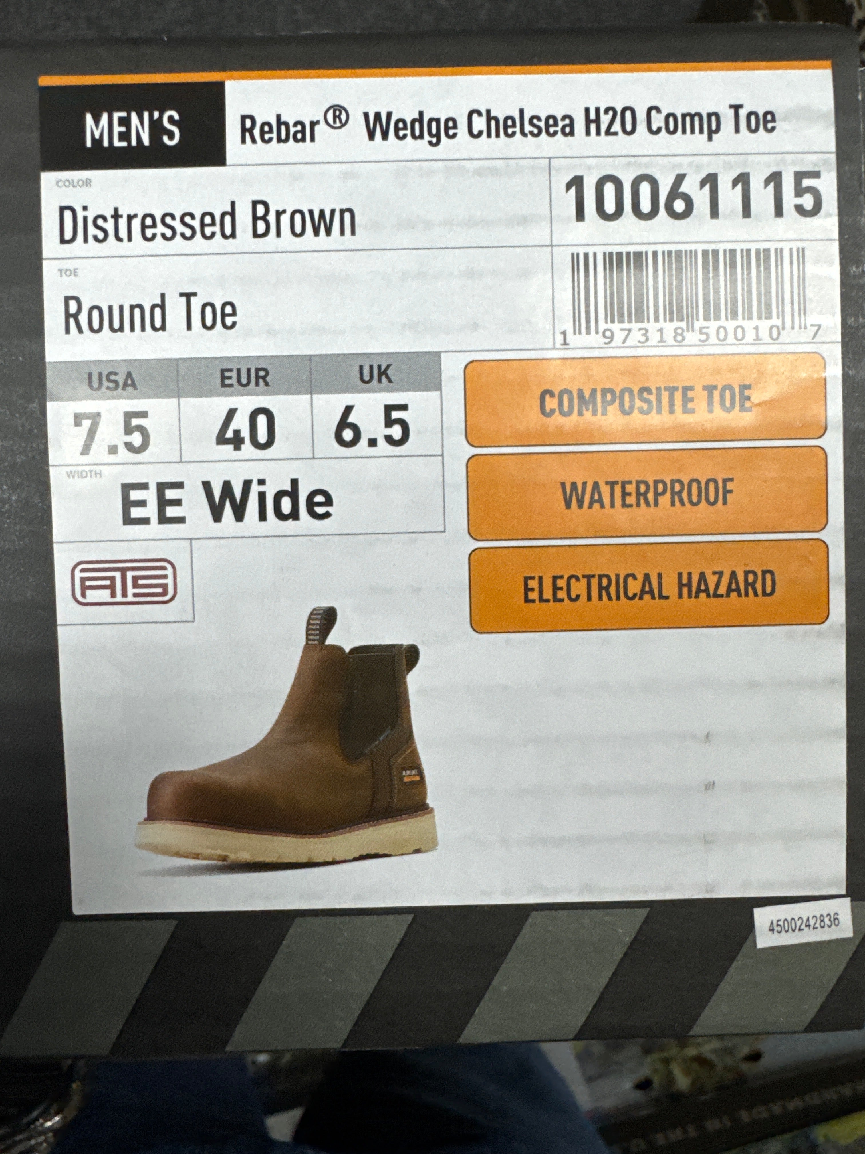 Rebar Wedge Chelsea Waterproof Composite Toe Work Boot