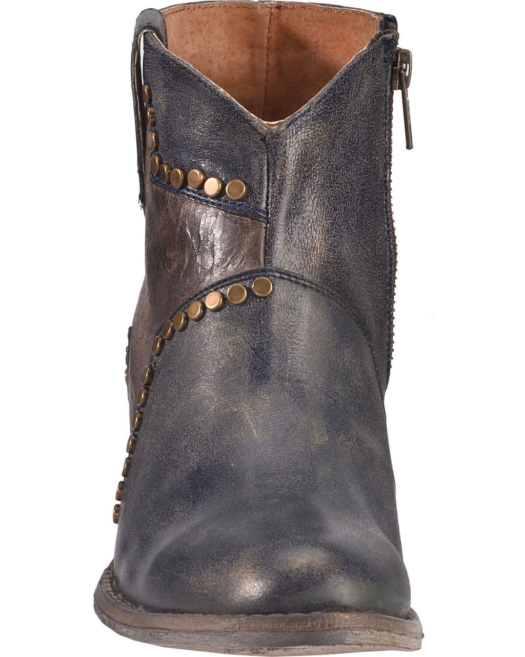 CIRCLE G WOMEN'S STUDDED STAR INLAY BOOTIES - ROUND TOE