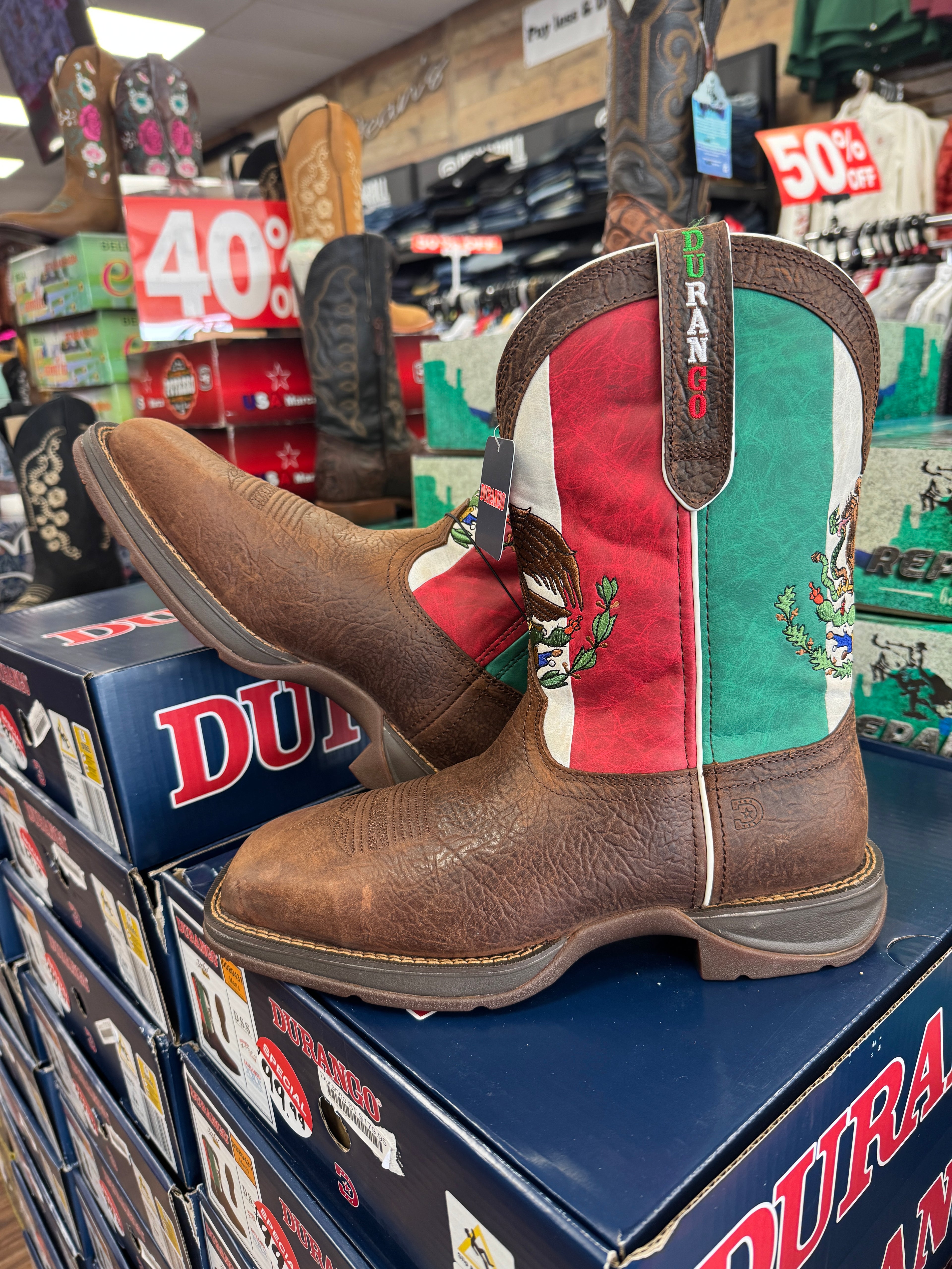 REBEL BY DURANGO® MEXICO FLAG WESTERN WORK BOOT