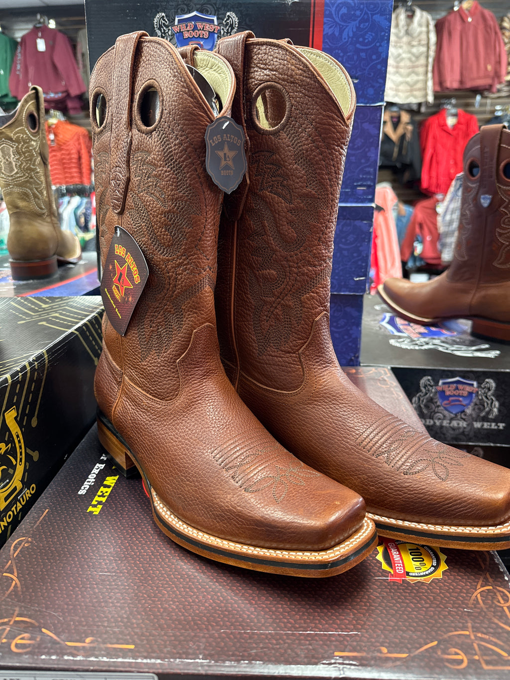 Los Altos boots men’s square to grisly honey