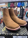 Minotauro: Nobuck Brown Suede Leather Boots Men’s