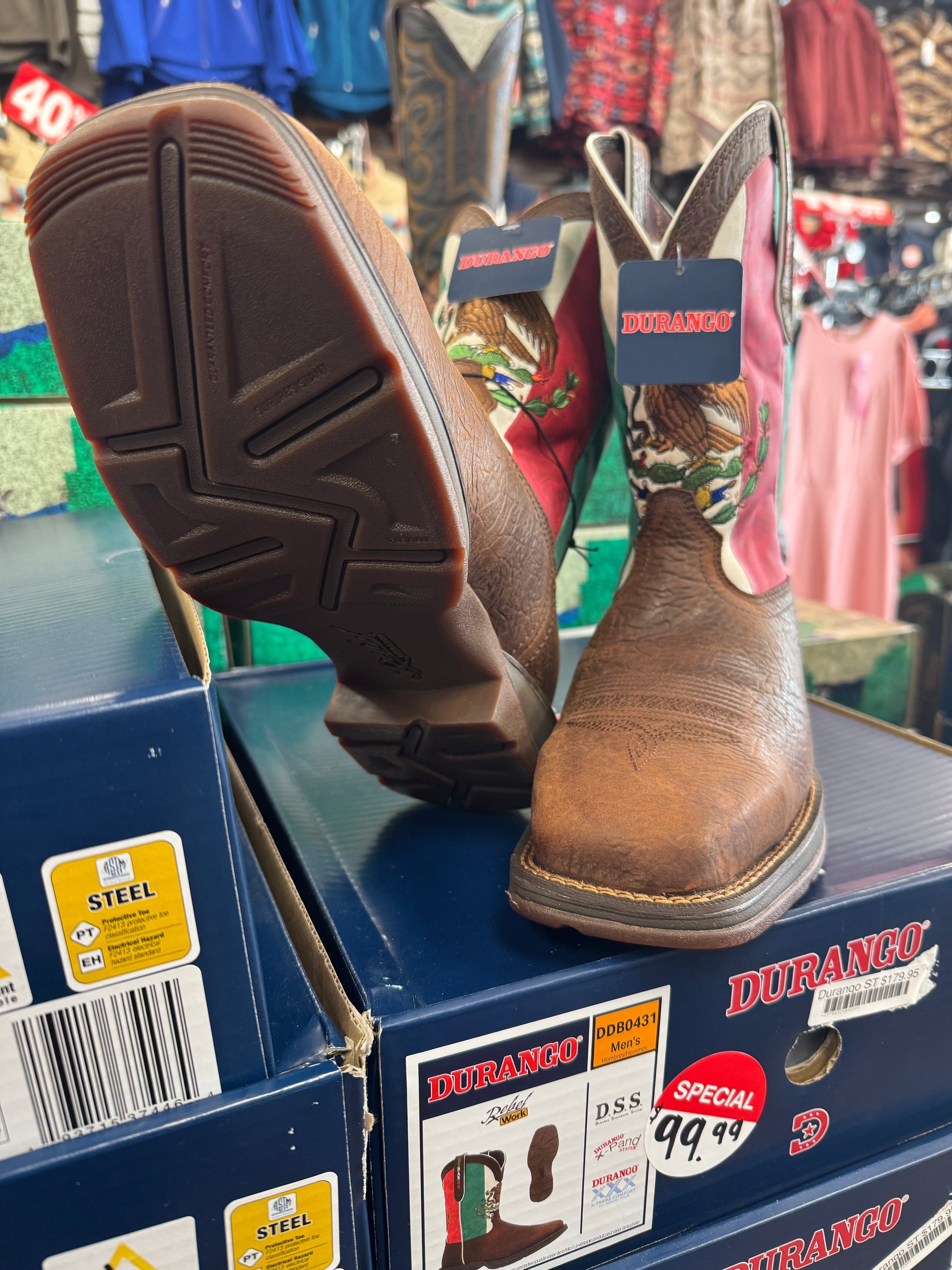 REBEL BY DURANGO® MEXICO FLAG WESTERN WORK BOOT