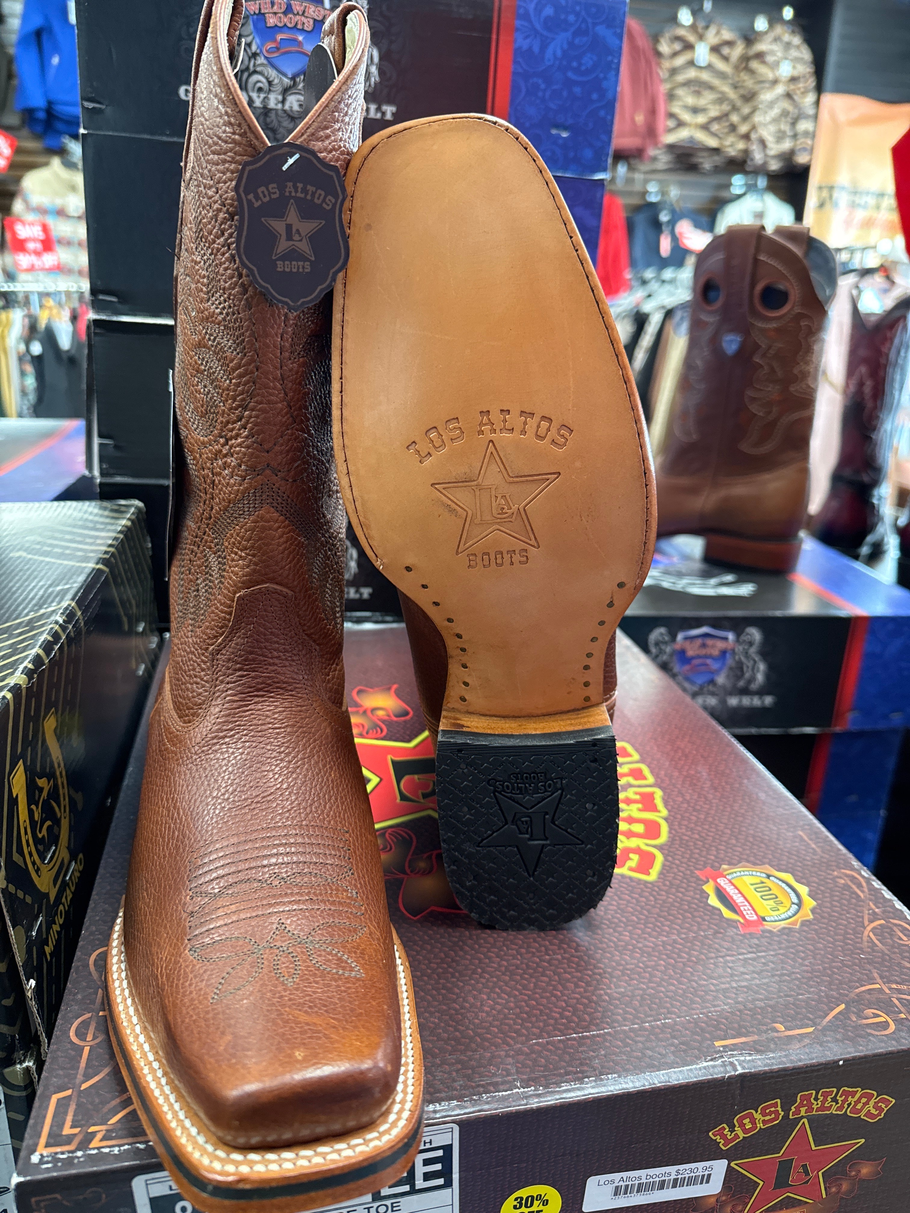 Los Altos boots men’s square to grisly honey