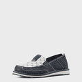 Women’s black suede , blk and white ariat logo print cruiser